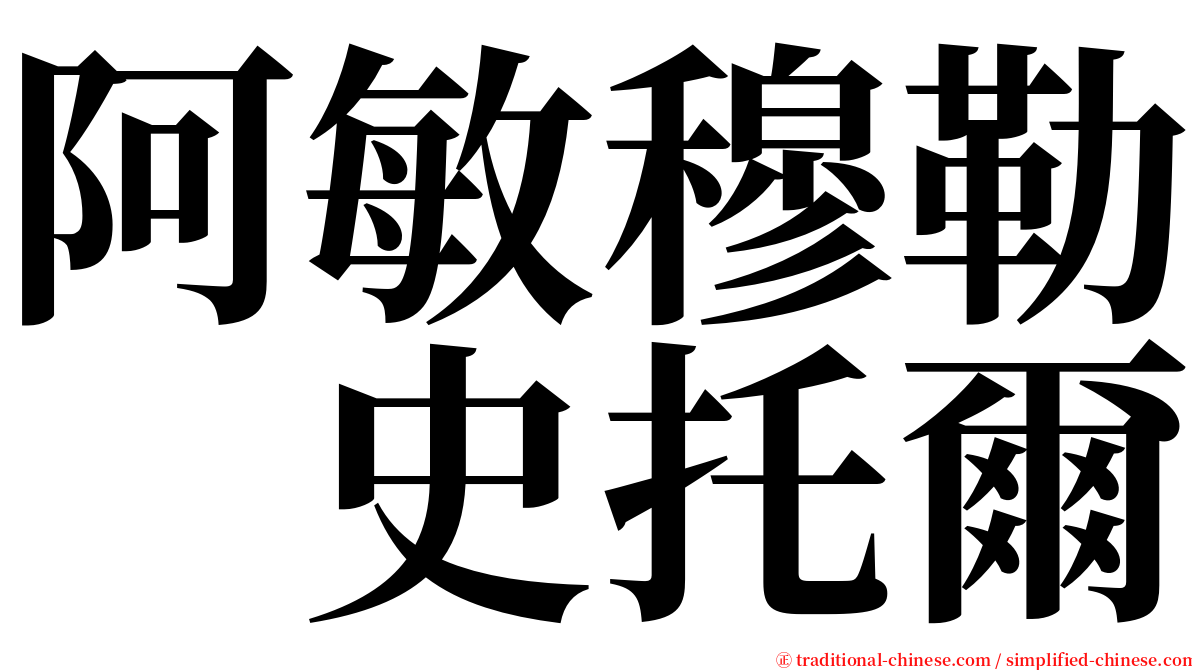 阿敏穆勒　史托爾 serif font